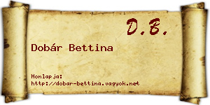Dobár Bettina névjegykártya