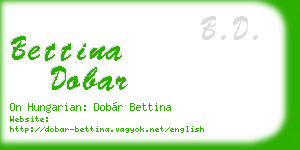 bettina dobar business card