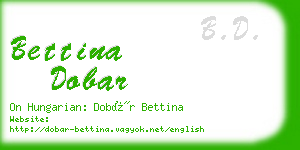 bettina dobar business card